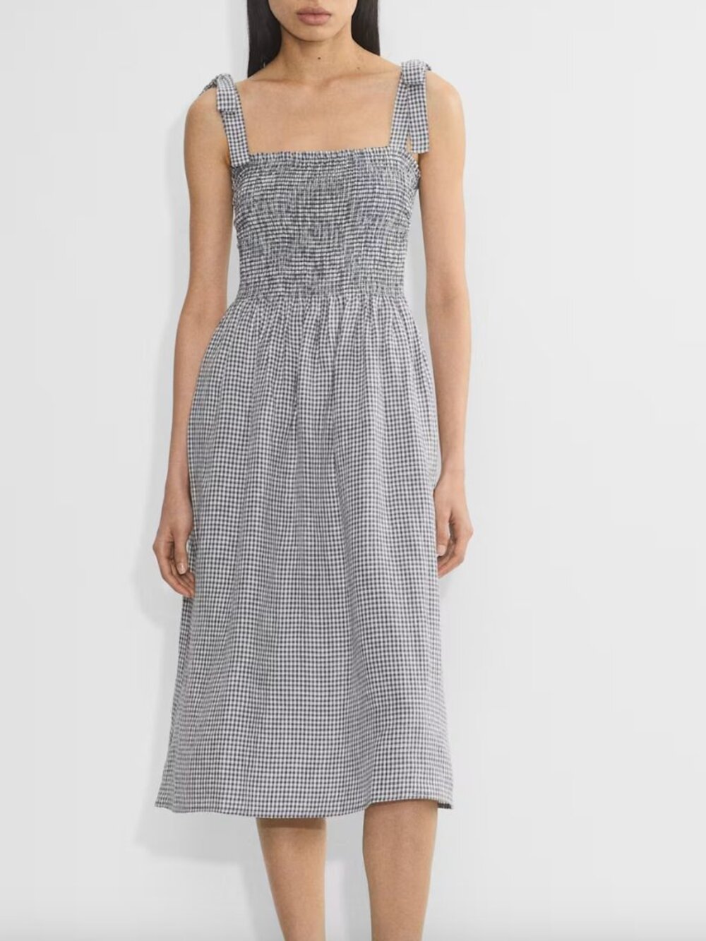 Gingham Linen Dress | Aritzia